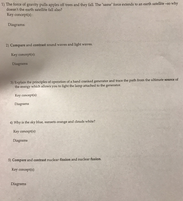 Solved 1) The force of gravity pulls apples off trees and | Chegg.com