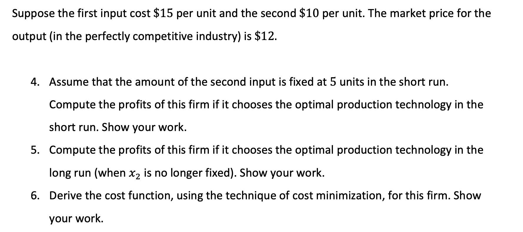 Solved The output of a factory is described by the | Chegg.com