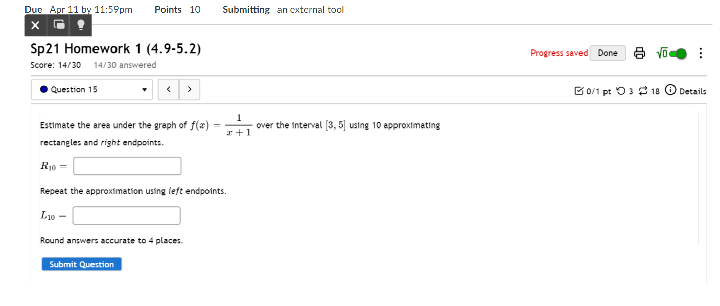 Solved Points 10 Submitting an external tool Due Apr 11 by | Chegg.com