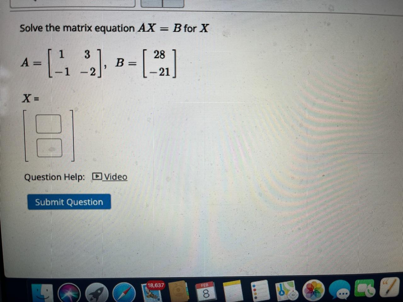 Solved Solve The Matrix Equation AX=B For X | Chegg.com