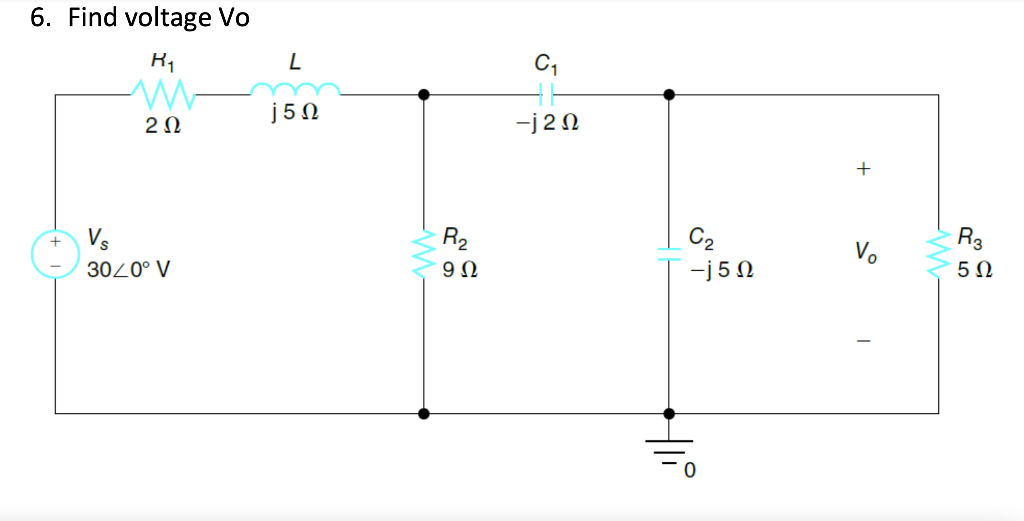 Solved 6. Find voltage Vo | Chegg.com