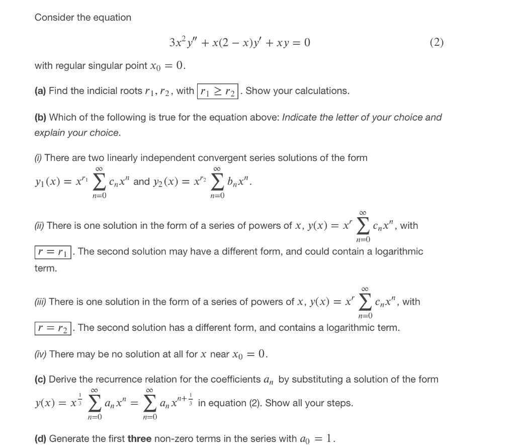 Solved Consider The Equation 3x Y X 2 X Y Xy 0 Chegg Com