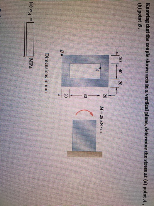 Solved Knowing That The Couple Shown Acts In A Vertical | Chegg.com