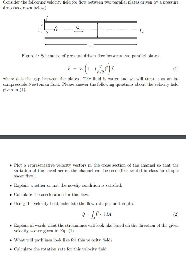Solved Consider the following velocity field for flow | Chegg.com