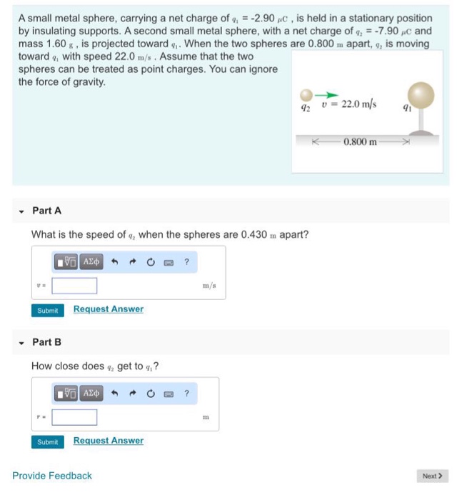 Solved A small metal sphere, carrying a net charge of