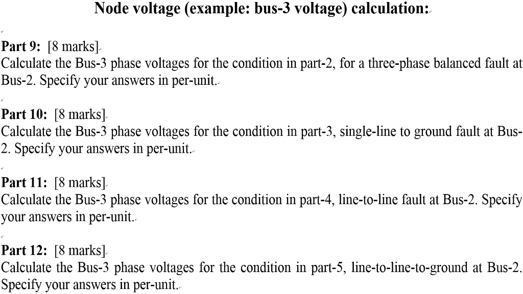 Solved Node voltage (example bus3 voltage)