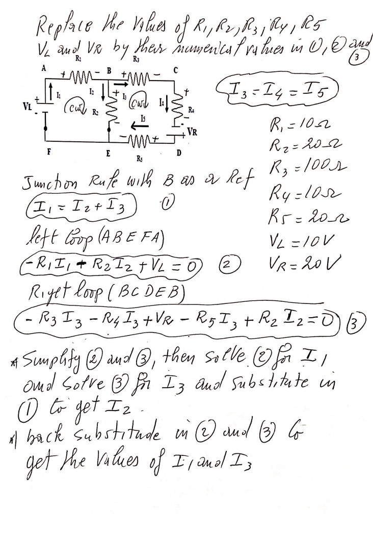 Solved I need help solving for I1, I2, I3, I4, and I5 with | Chegg.com