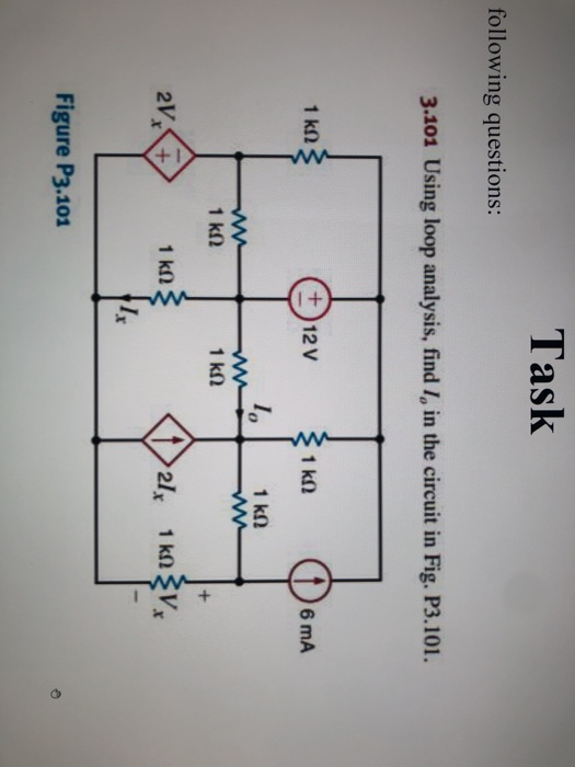 Simple Loop Analysis Questions Solved Task following questions: 3.101 Using loop analysis, | Chegg.com