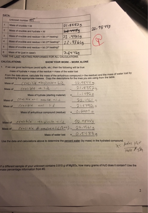 Solved Use the data to answer the following two parts below | Chegg.com
