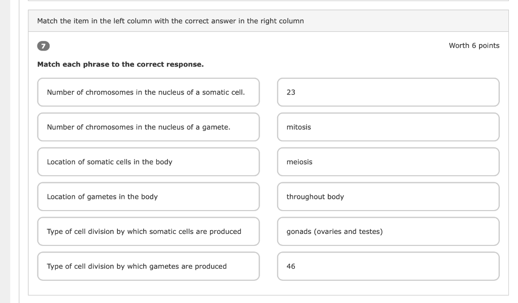 Solved Match the item in the left column with the correct | Chegg.com