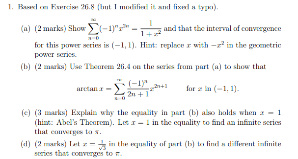 Solved 1. Based on Exercise 26.8 (but I modified it and | Chegg.com