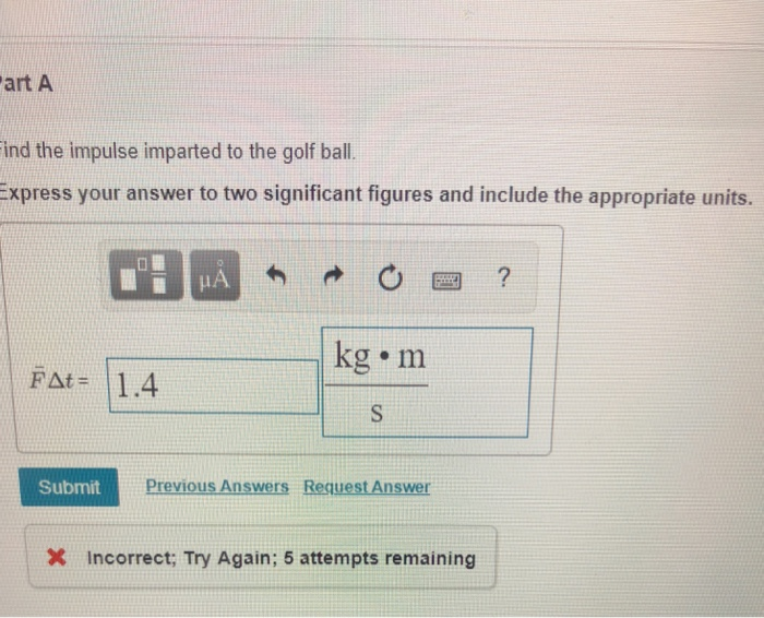 Solved A golf ball of mass 0.045 kg is hit off the tee at a