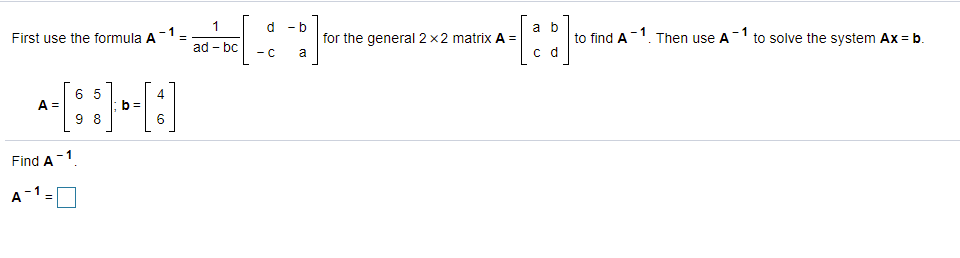 Solved 1 1 D - B A B First Use The Formula A 1 = For The | Chegg.com