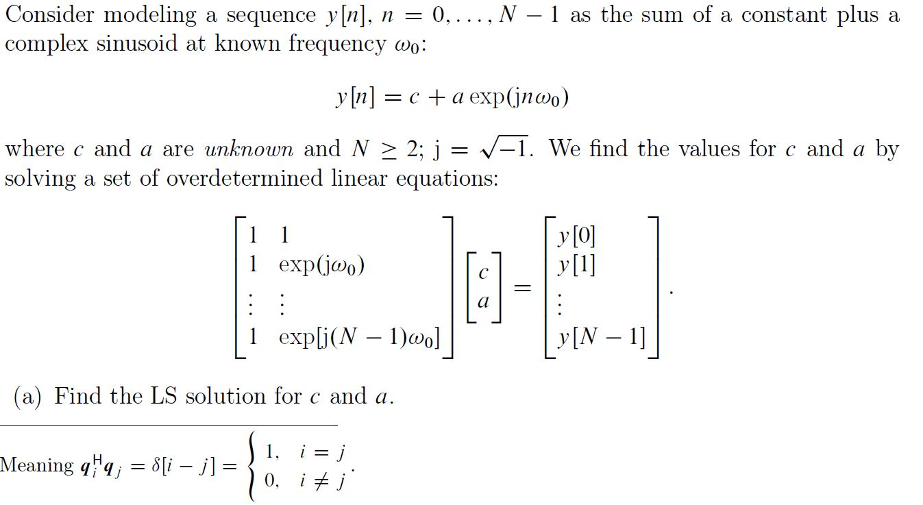 Solved Consider Modeling A Sequence Y N N 0 N Chegg Com