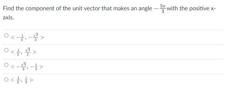 Solved Find the component of the unit vector that makes an | Chegg.com