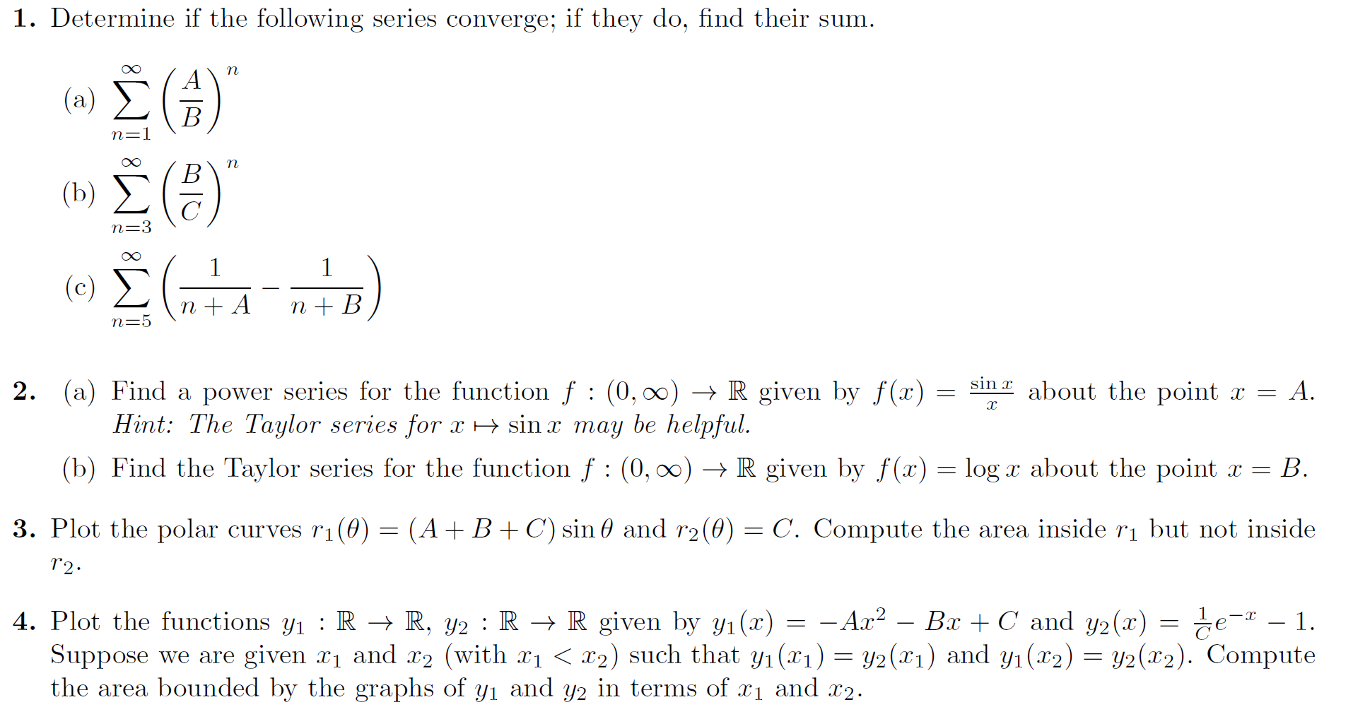 Solved 1 Determine If The Following Series Converge If Chegg Com