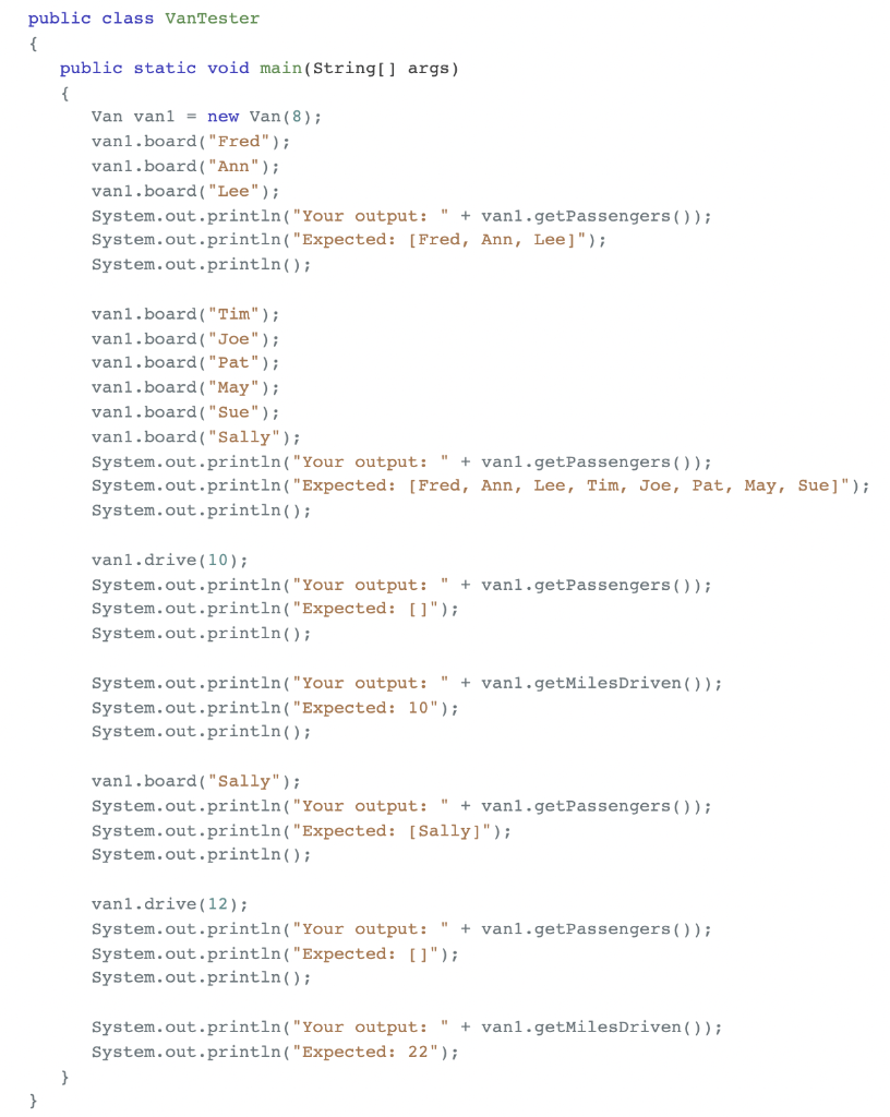Solved A shuttle van picks up passengers and drives them to | Chegg.com
