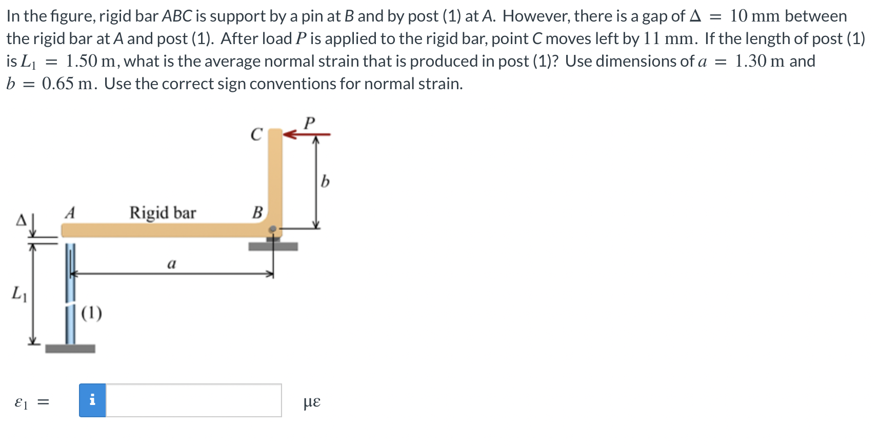 Solved In The Figure, Rigid Bar ABC Is Support By A Pin At B | Chegg.com