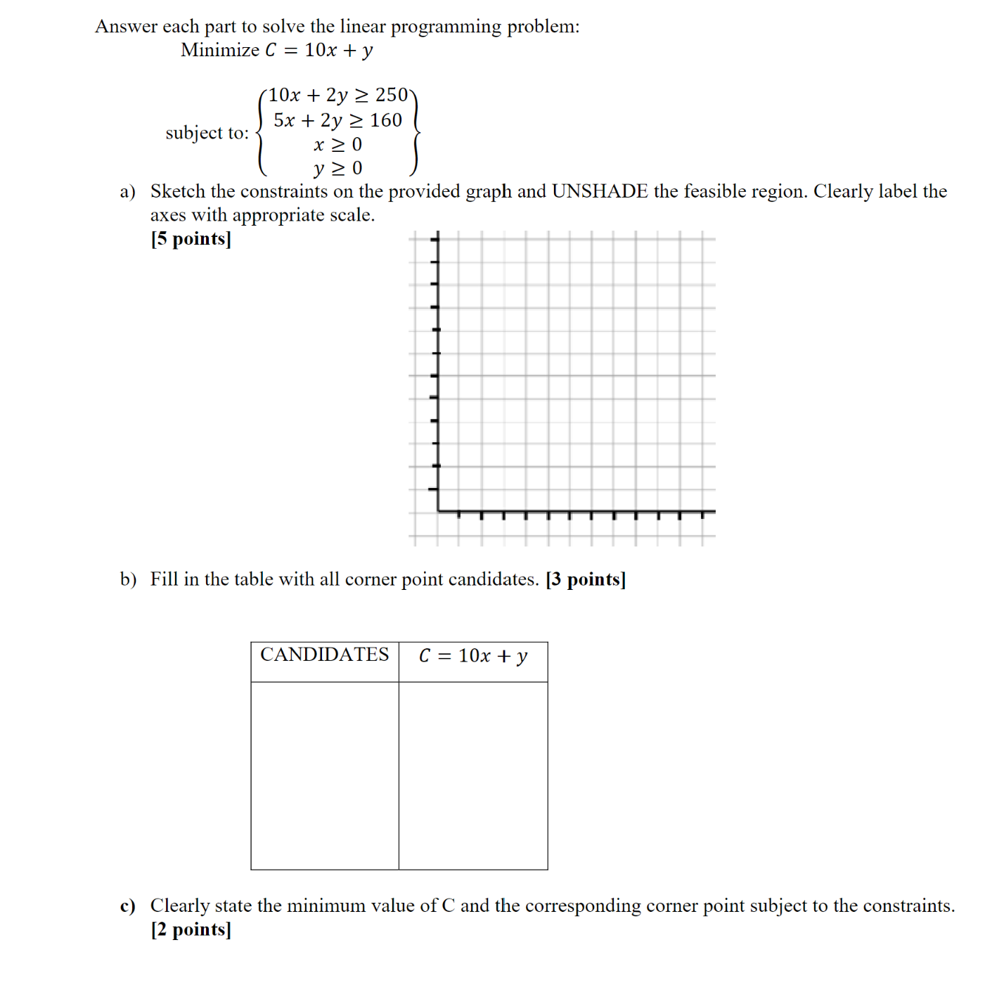 linear programming homework answers