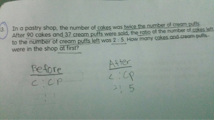 Solved In a pastry shop, the number of cakes was twic After | Chegg.com