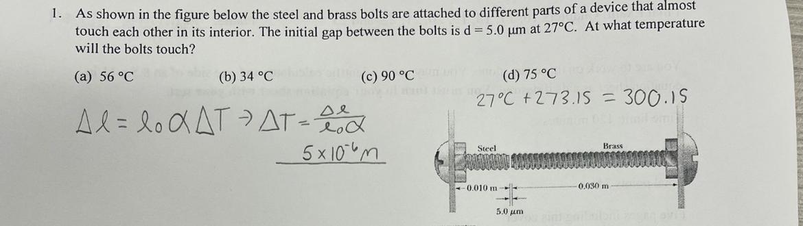 Solved 1. As Shown In The Figure Below The Steel And Brass | Chegg.com