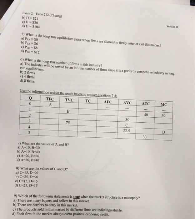 Solved Use The Information And/or The Graph Below To Answer | Chegg.com