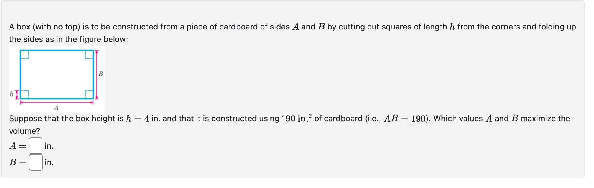 Solved A rectangular storage container with an open top is | Chegg.com