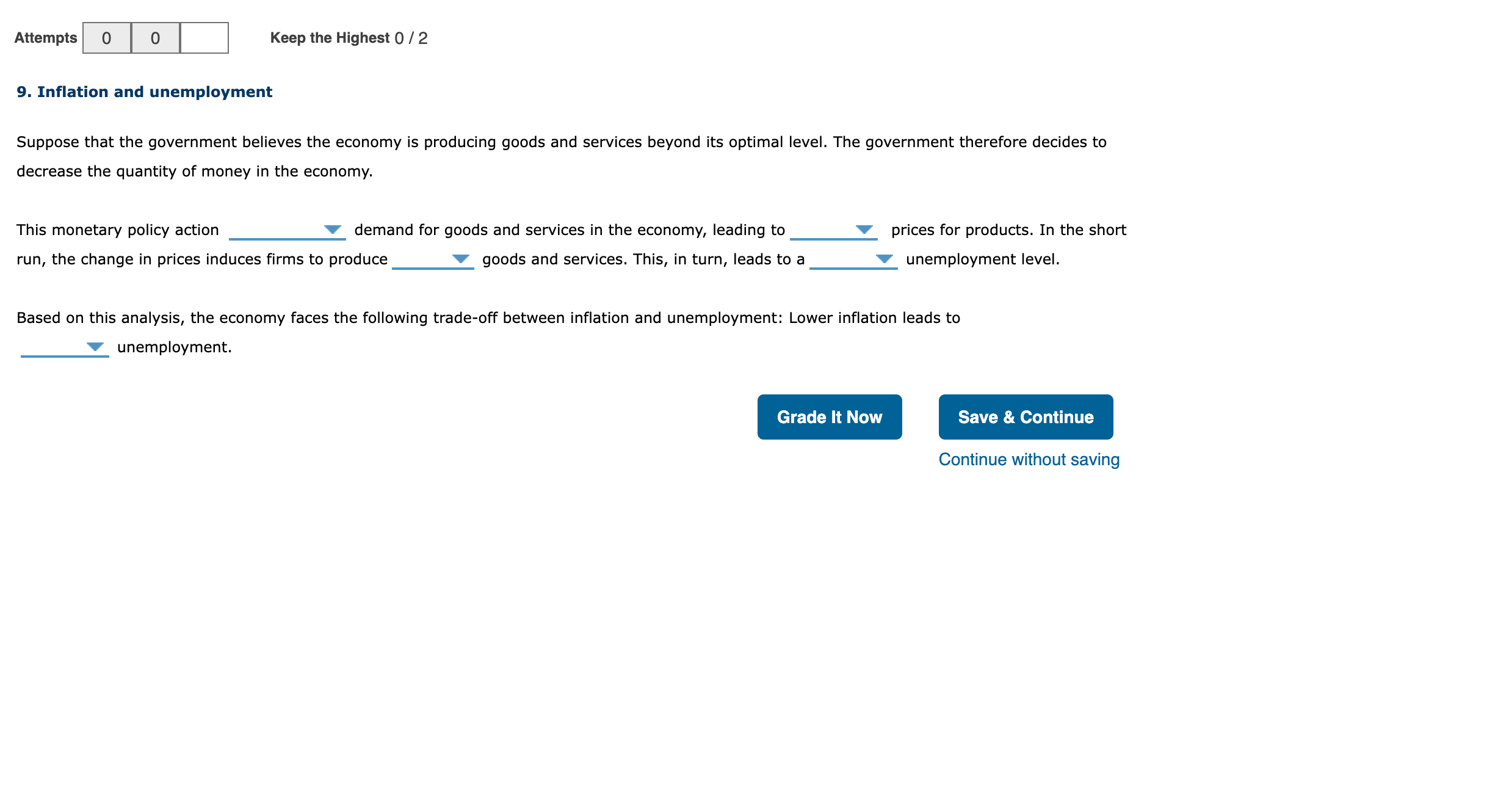 Solved answer choices:1.) Increases/decreases2.) Higher / | Chegg.com