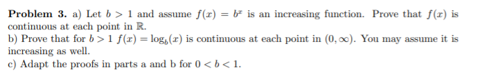 Solved Problem 3. A) Let B > 1 And Assume F(x) = B Is An | Chegg.com