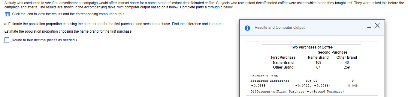 Solved A study was conducted to see if an advertisement | Chegg.com
