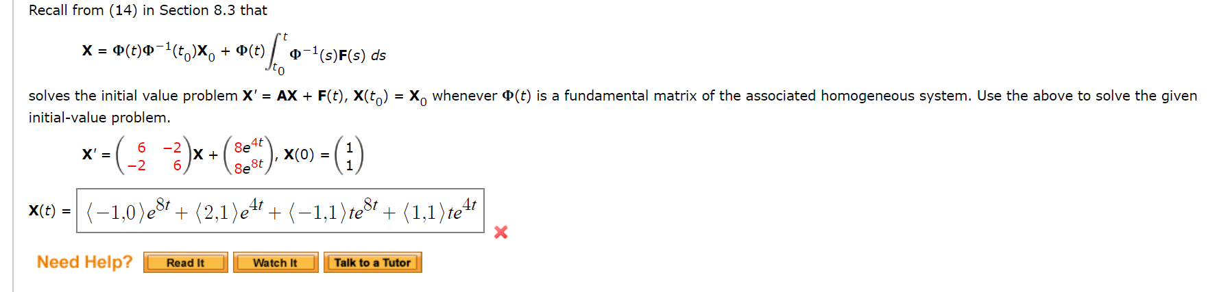 Solved Recall From 14 In Section 8 3 That X Q T º 1 T Chegg Com