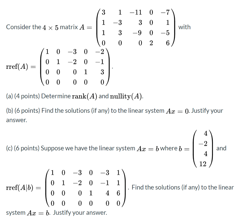 Consider the following 10 x 5 matrix, R: 0 9 2 1 1 3