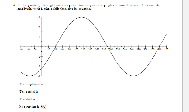 sine function degrees