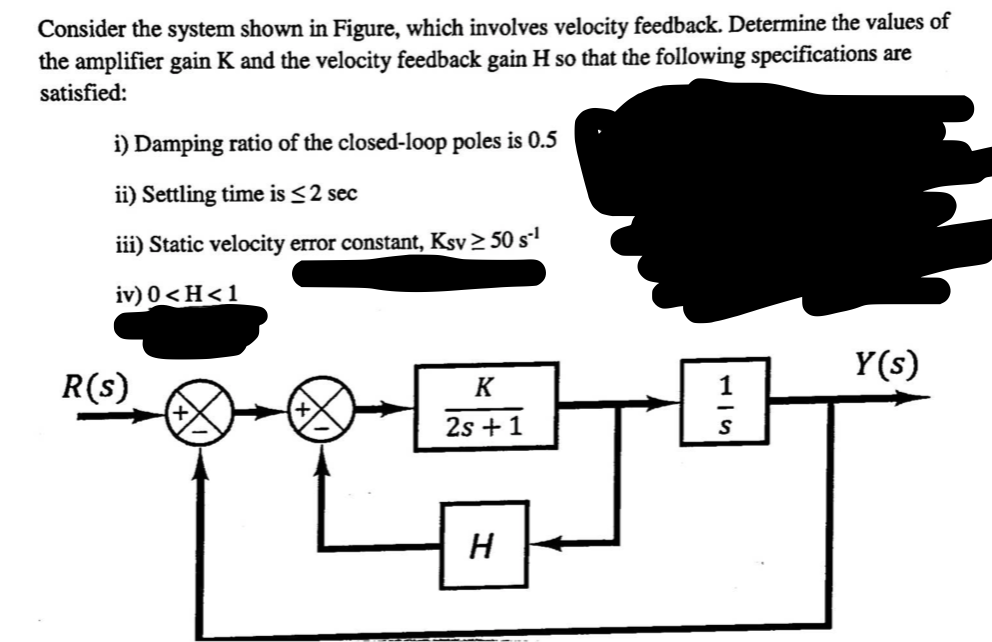 Solved Consider The System Shown In Figure Which Involves