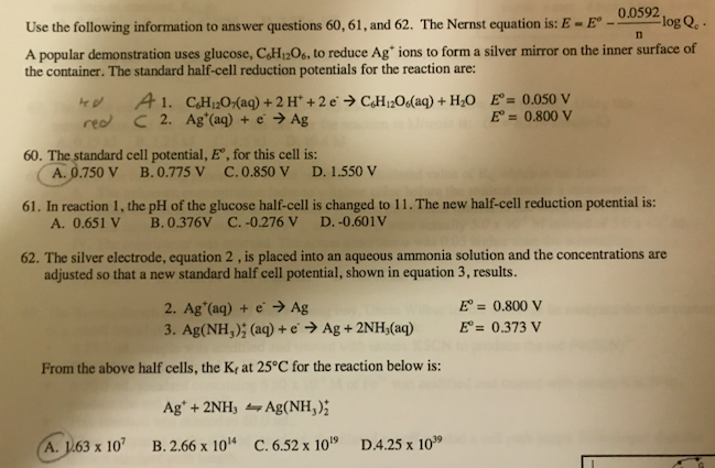 Solved I know the answer to 60 and 62 is A. I know how to | Chegg.com