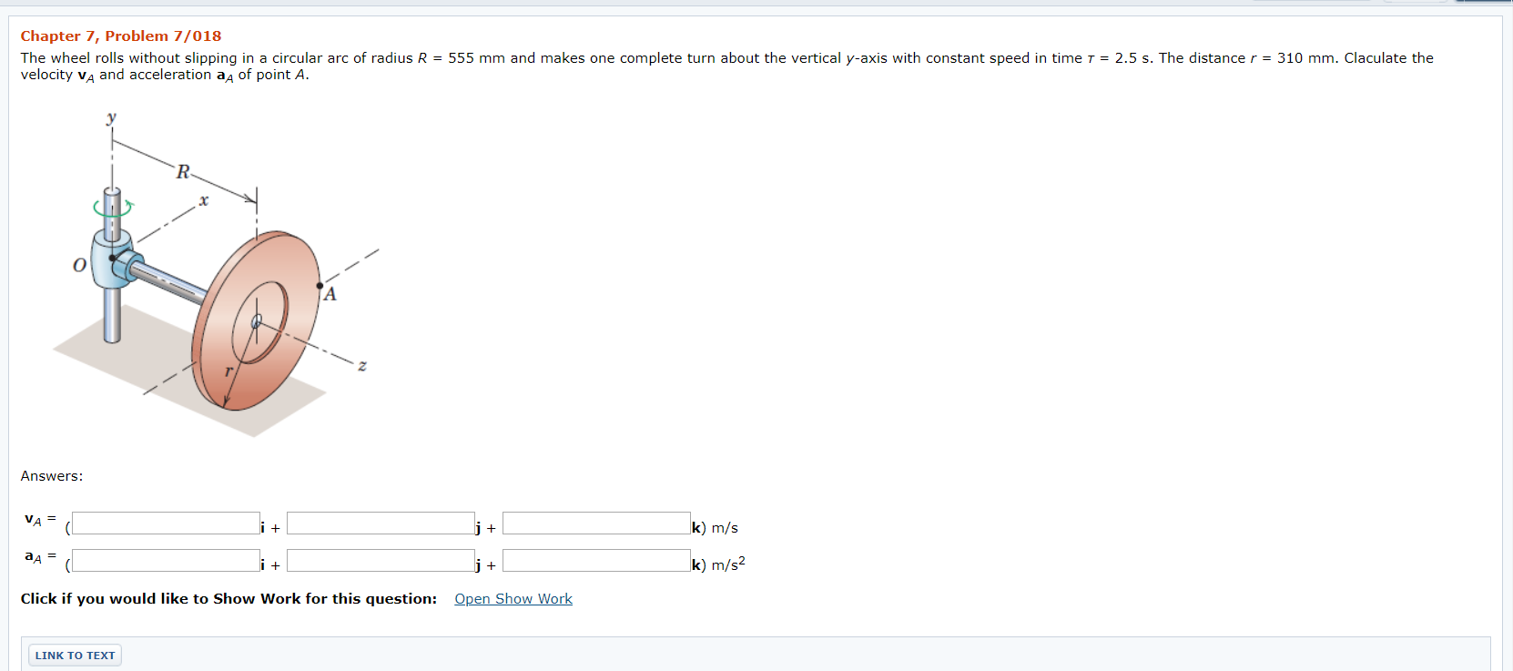 Solved Chapter 7, Problem 7/018 The wheel rolls without | Chegg.com