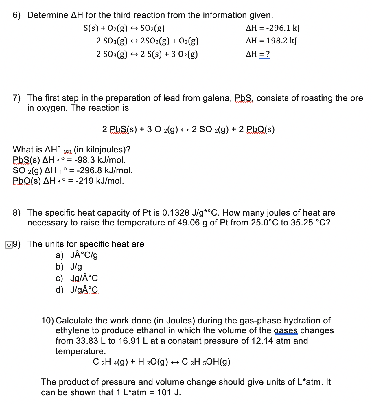 Solved 6 Determine Ah For The Third Reaction From The In Chegg Com