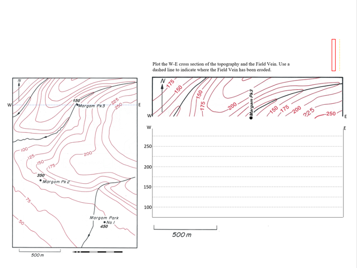 Solved Plot the W-E cross section of the topography and the | Chegg.com