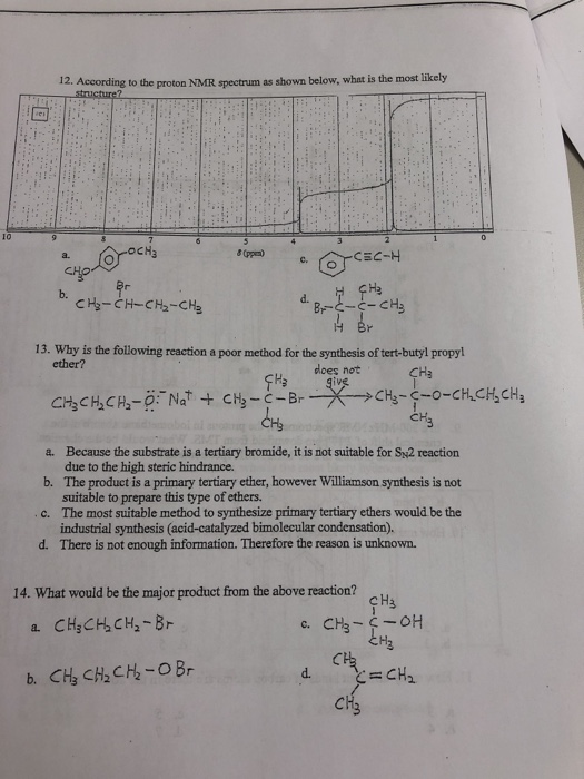 Final Examination (Organic Chemistry II) Multiple-... | Chegg.com