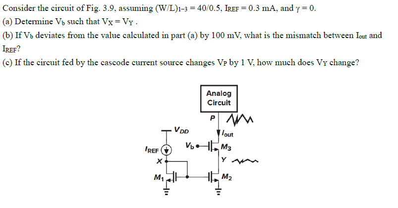 Solved Consider the circuit of Fig. 3.9, assuming | Chegg.com