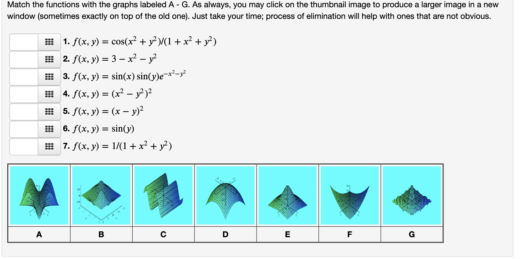 Solved Match the functions with their contour plots labeled | Chegg.com