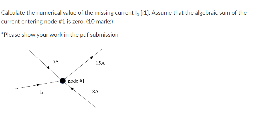 Solved Calculate the numerical value of the missing current | Chegg.com