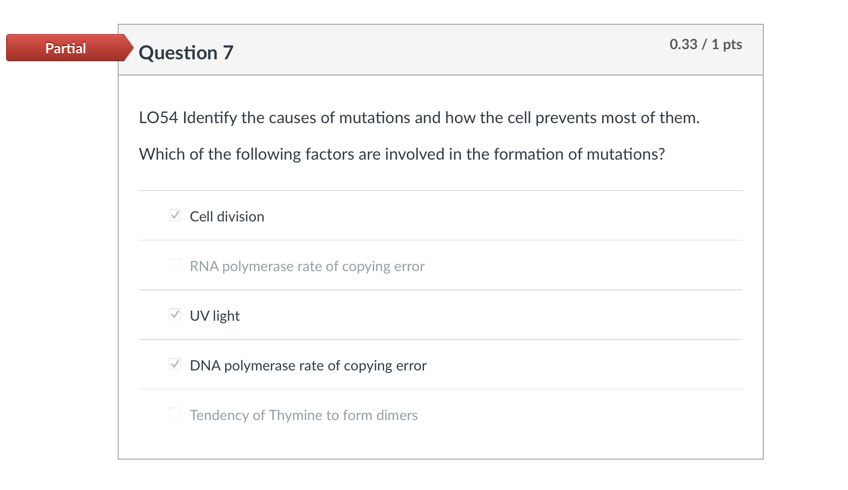 Solved LO54 Identify the causes of mutations and how the