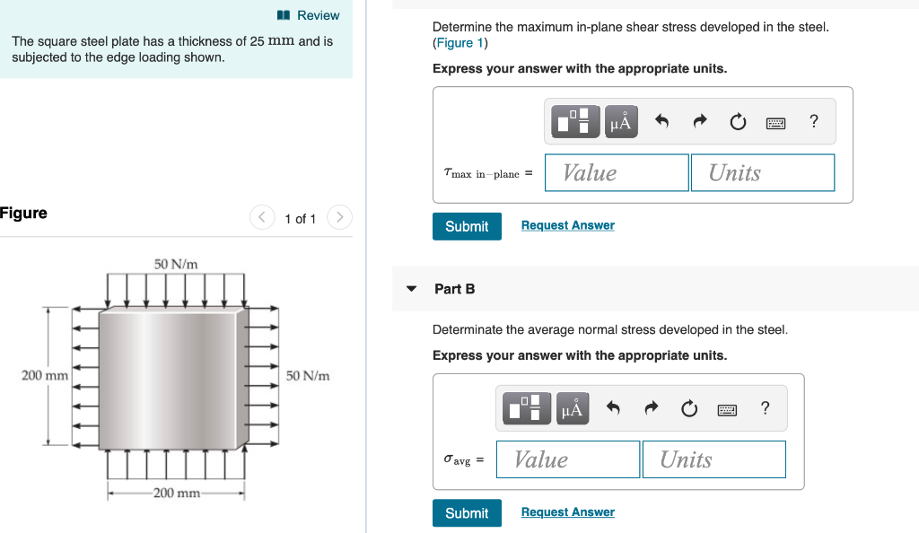 Solved Review Determine the maximum in-plane shear stress | Chegg.com