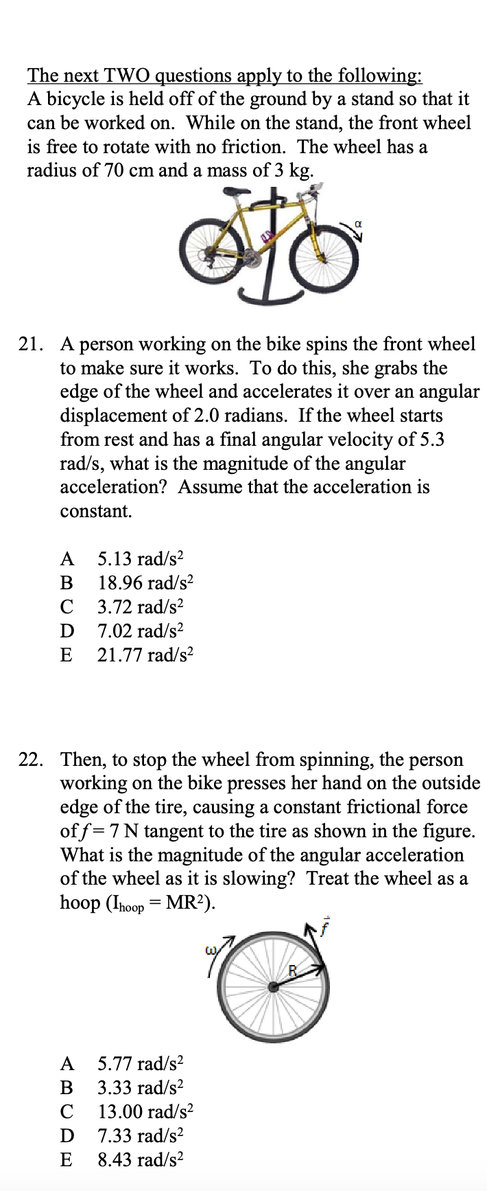 Solved The next TWO questions apply to the following A