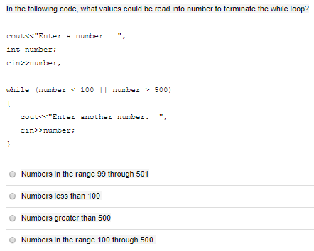 Solved In the following code, what values could be read into | Chegg.com