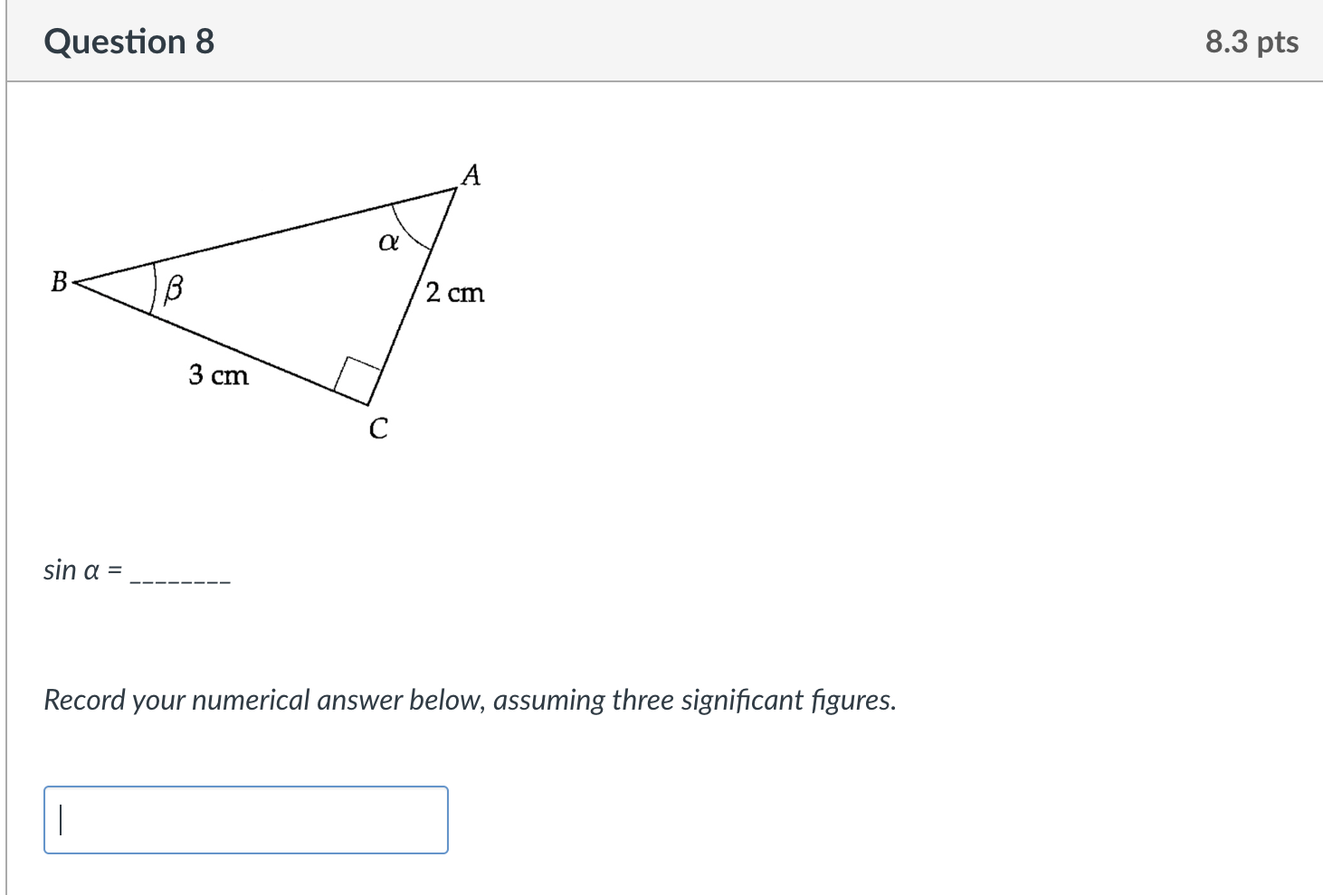 Solved Record your numerical answer below, assuming three | Chegg.com