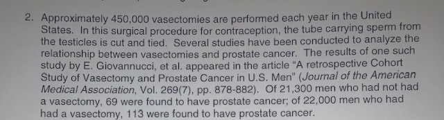 2. approximately 450,000 vasectomies are performed each year in the united states. in this surgical procedure for contracepti