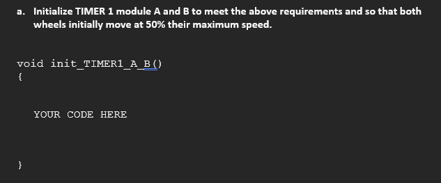 Motor Control: Assume that you are programming Timer | Chegg.com