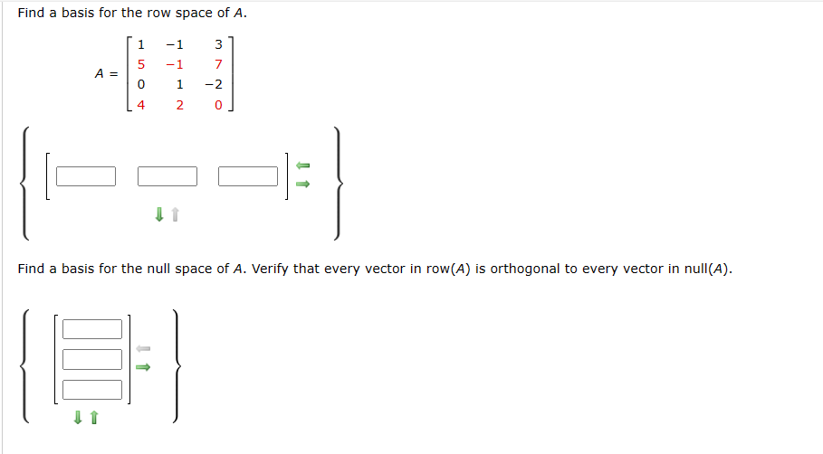 Solved Find a basis for the row space of A. | Chegg.com